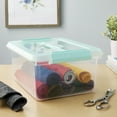 thumbnail image 1 of 14.5 Qt. Mint Storage Bins with Lids by Simply Tidy – Plastic Stackable Containers for Crafts - Home & Office Organization - 10 Pack, 1 of 4