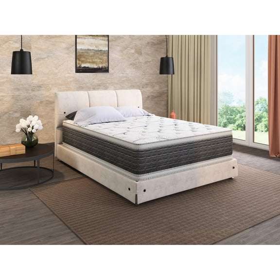 14.5" Thick Mattress - Antimicrobial and Comfort - On Platform Bed - Quick Recovery Foam