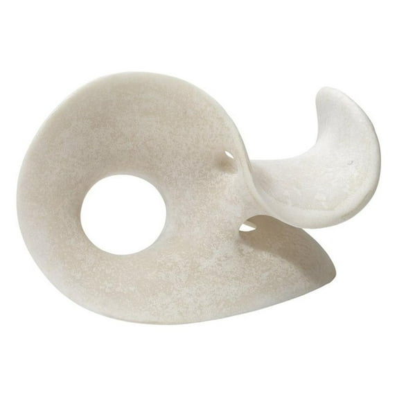 14.5" White Decorative Amorphous Object Large Table
