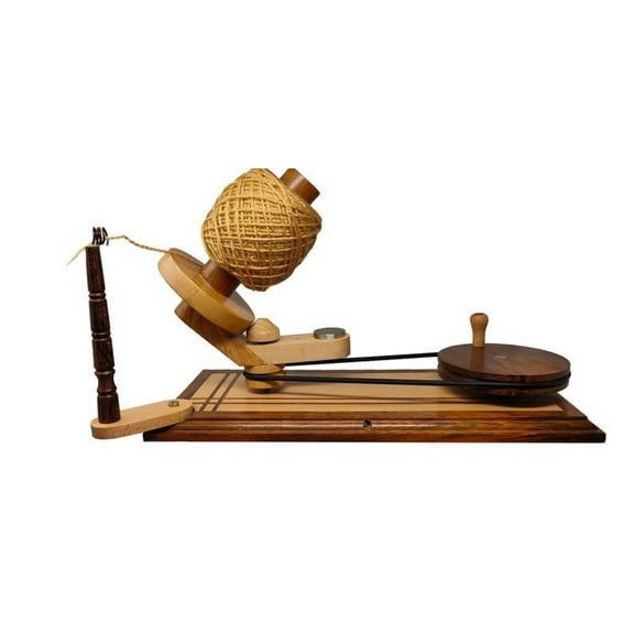 14.5 cm Diameter Wooden Yarn Ball Winder | Hand-Operated Rapid Swift for Knitting & Crochet | Rosewood Finish