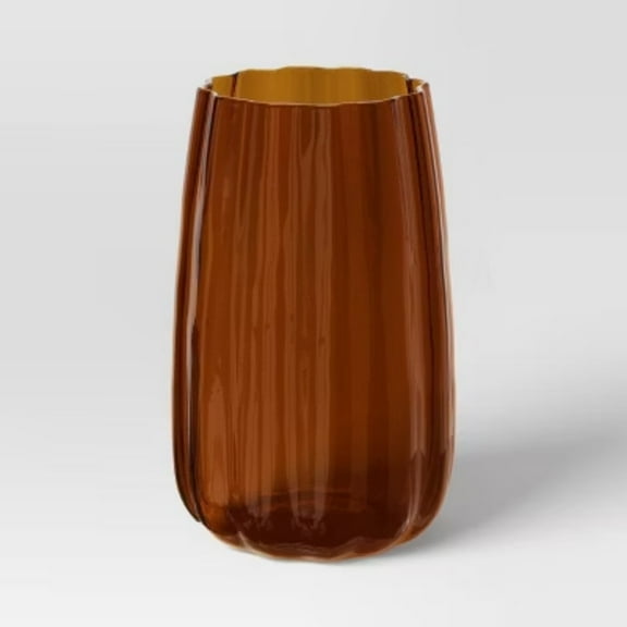 14.5 fl oz Glass Tumbler Amber - Threshold