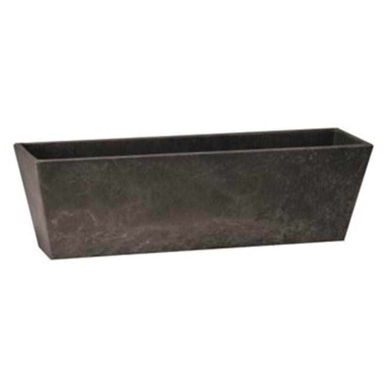 Black Rectangular Stone Resin Indoor/Outdoor Flower Box