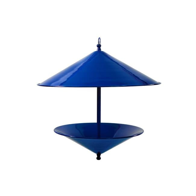14.5" French Blue Galvanized Steel Conical Bird Feeder