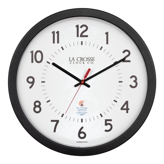 La Crosse Clock 14.5-inch Chicago Lighthouse Analog Quartz Wall Clock, 404-5537