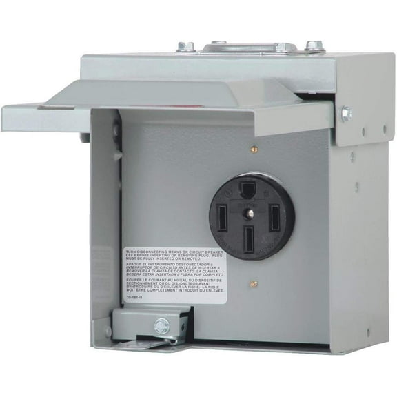 Eaton Corporation RV Utility Power Outlet 14-50R Receptacle - 50 Amps, 250V, Gray