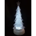 thumbnail image 1 of 14.57" Clear and Blue Rotating Music Sparkle Tree with Water Inside - White LED Lights, 1 of 2
