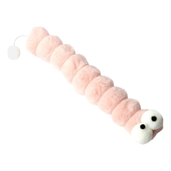 14.57 Inch Soft Plush Cat Kick Stick with Crinkle Sound, Interactive Cat Toy Pillow for Indoor Play & Exercise, Pink