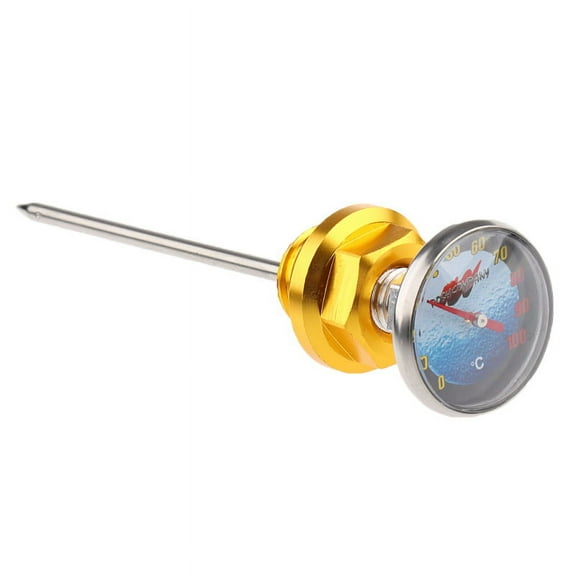 14.5cm Motorcycle Oil Tank Dipstick with Temperature Gauge for 110cc 125cc Dirt Pit Bike ATV ATV