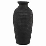 14.5in Black Metal Floor Vase - Pet-Friendly Rustic Decor for Pampas Grass, Living Room, Bedroom, Home Corner