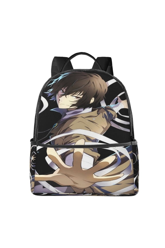 14.5in Bungo Stray Dogs Dazai Osamu Backpack Lightweight Backpacks Portable Outdoor Travel