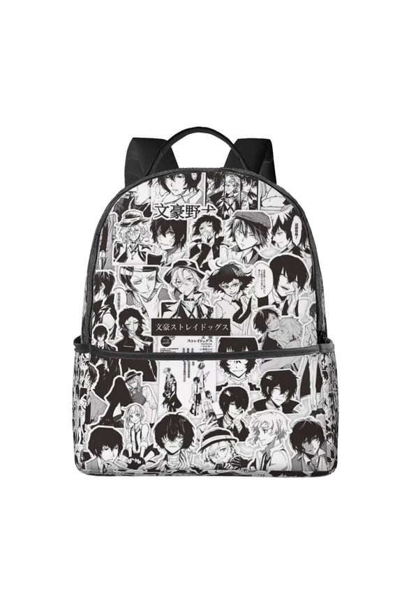 14.5in Bungo Stray Dogs Dazai Osamu Backpack Lightweight Backpacks Portable Outdoor Travel