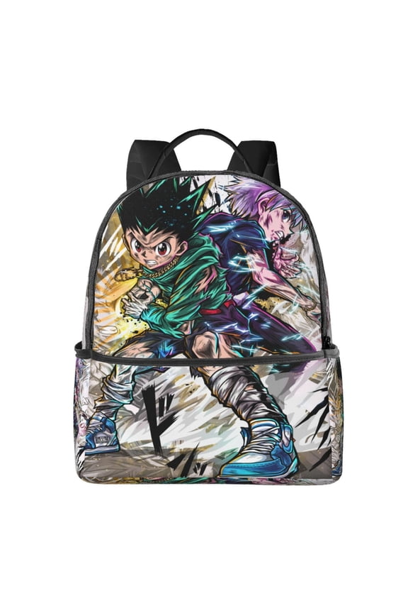 14.5in Hunter X Hunter Gon Killua Backpack Lightweight Backpacks Portable Outdoor Travel