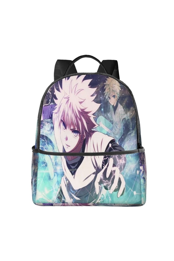 14.5in Hunter X Hunter Killua Lightning Backpack Lightweight Backpacks Portable Outdoor Travel