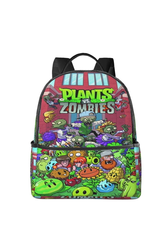 14.5in S6 Plants Vs Zombies Backpack Lightweight Backpacks Portable Outdoor Travel