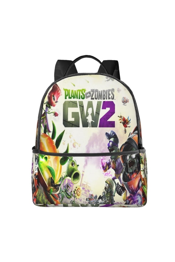 14.5in S6 Plants Vs Zombies Backpack Lightweight Backpacks Portable Outdoor Travel