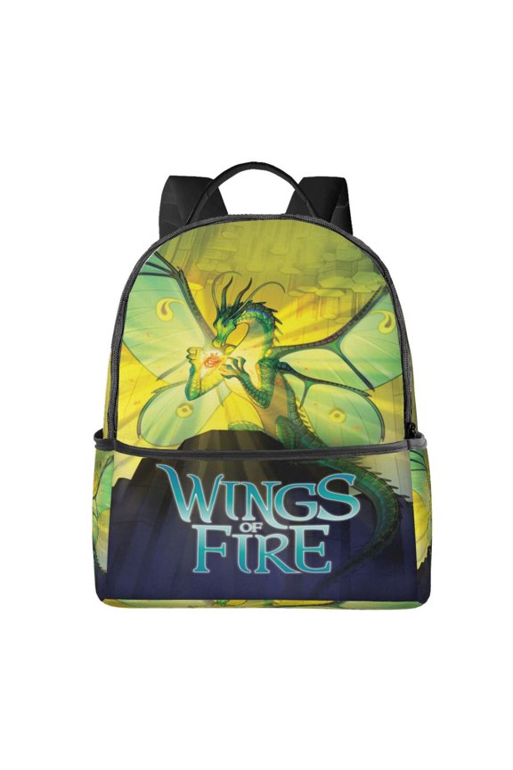 14.5in Wings Dragon Fire Backpack Lightweight Women Backpack Large Capacity Portable Outdoor Travel Backpack Laptop Bag