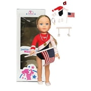 14.5inch Doll Rosie USA Gymnast Complete Gymnastic Set | American Fashion World
