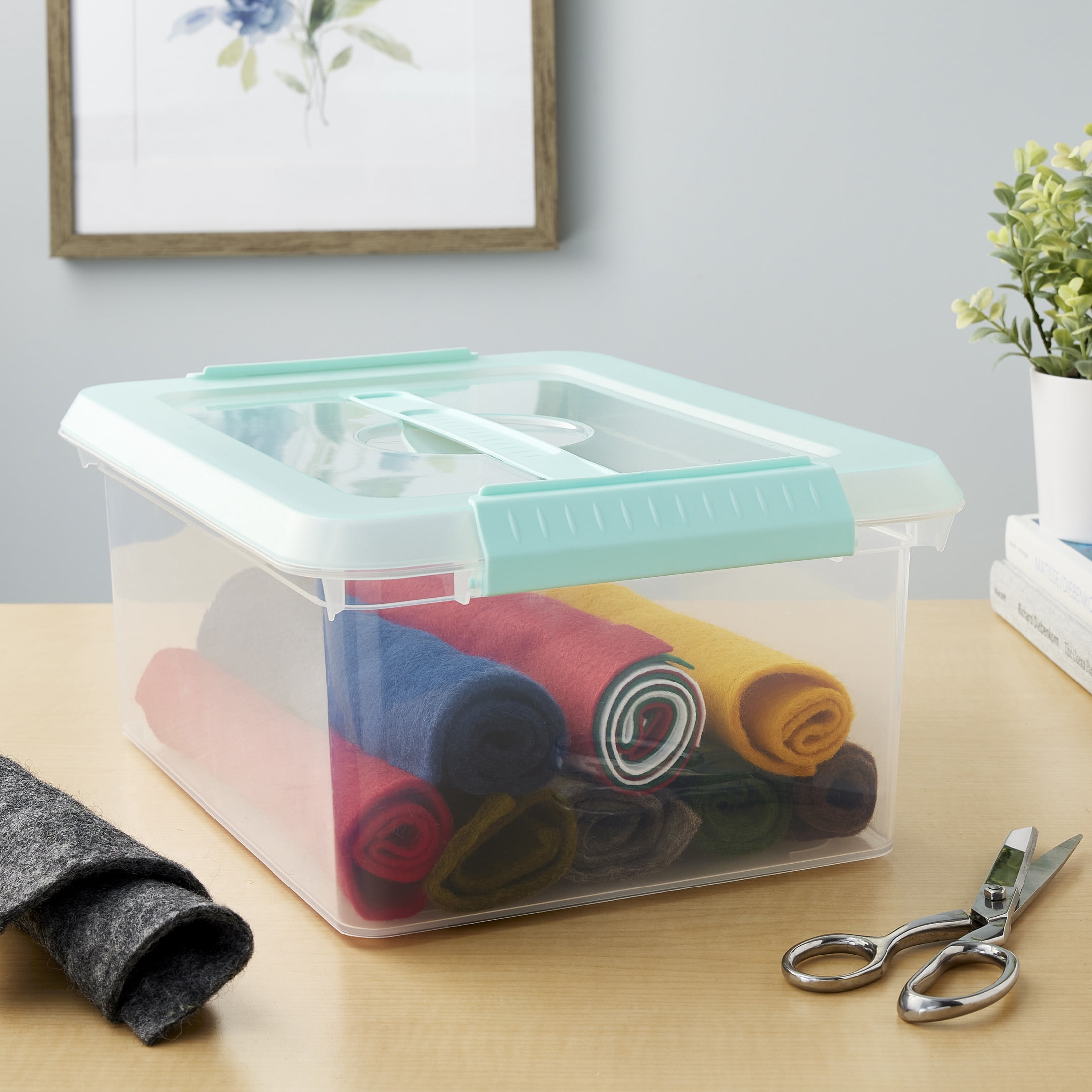 Mint Storage 14.5qt. Mint Storage Bin with Lid by Simply Tidy - Versatile Organizer ...