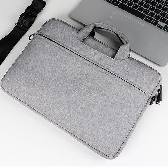 14.5x10.2inch Laptop Case Shoulder Bag, Lightweight and Large Capacity, for Storing Chargers, Mice, USBs, Compatible with Macbook HP Dell Acer ASUS Notebook Computer(Gray)