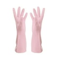 thumbnail image 1 of 14.6" Length Non-Slip Nitrile Chemical Resistant Gloves, Multi-Use Reusable Heavy Duty Safety Work Gloves, Acid, Alkali, Solvent and Oil Protection, Latex Rubber Free(Pink,14.6x2.8"), 1 of 6