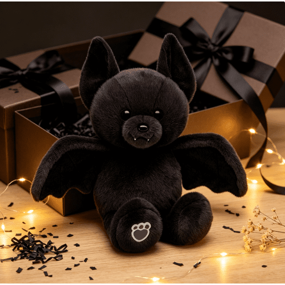 14.6" Posable BAT Stuffed Plush, Soft Fluffy Posable Wing Bat Stuffed Animal, Whimsical Toy Suitable for Playtime and Shelf Decoration