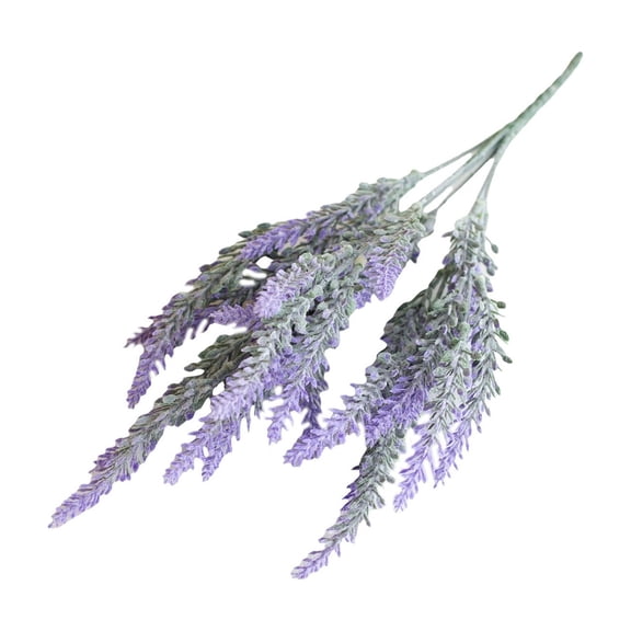 14.6-inch Indoor Lavender Artificial Flower, 5 Heads Fake Artificial Lavender Bunch, Fake Lavender Flowers Stems, Artificial Flower Lavender Pick for Home Table Indoor Outdoor Wedding