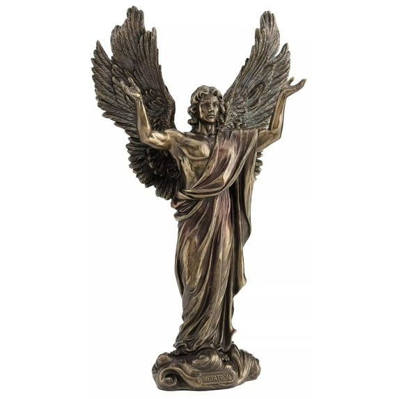 14.63 Inch Metatron Cold Cast Decorative Statue Display, Bronze Color