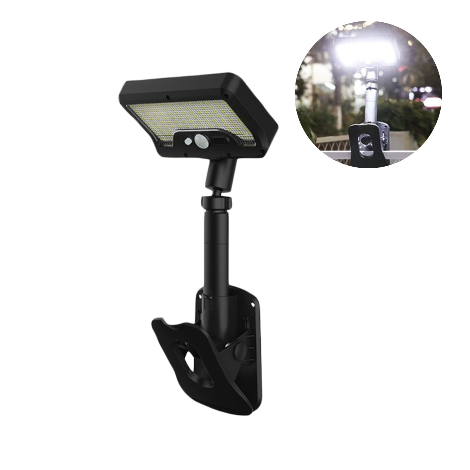 14.6in Clip-On Solar Motion Sensor Lamp – 360° Rotatable 92-LED IP65 ...