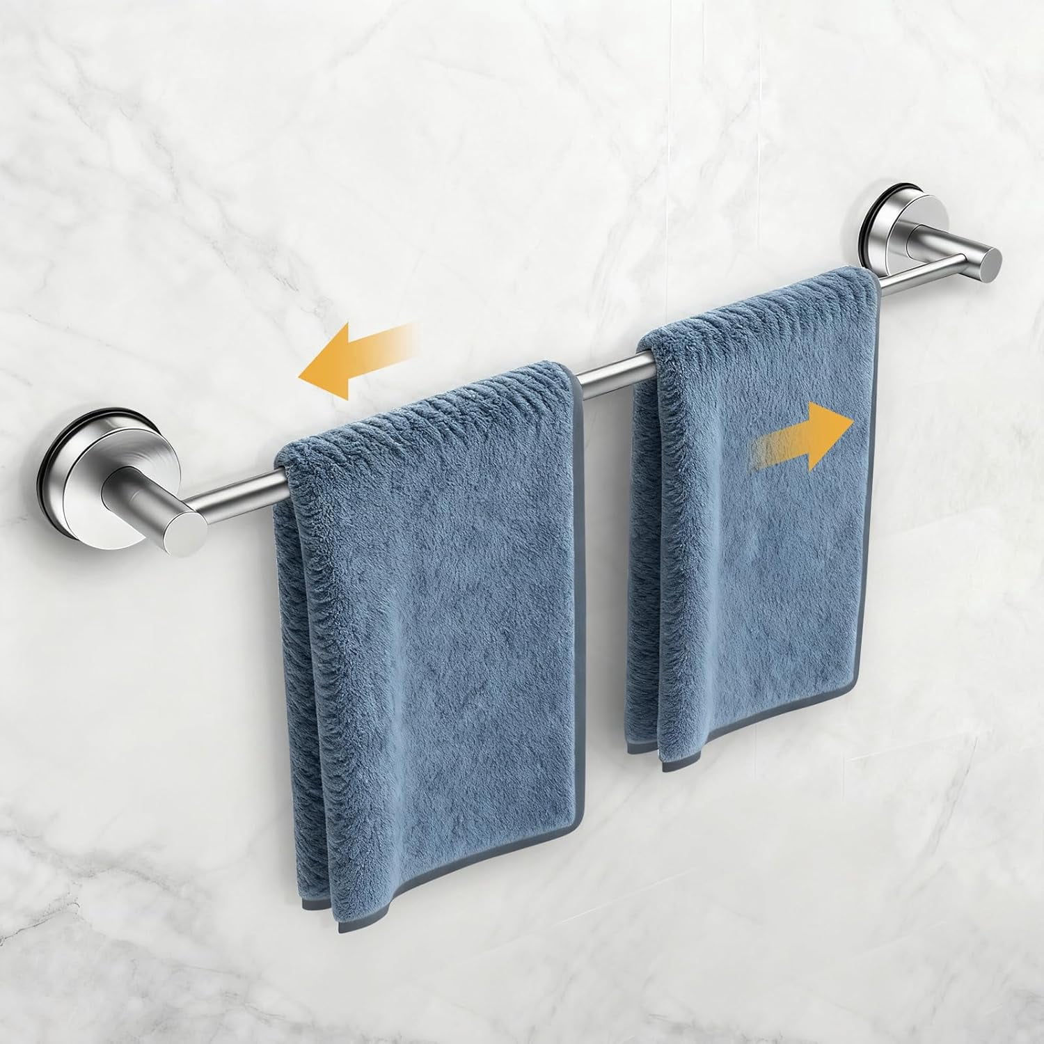14.6inch~24inch Towel Racks for Bathroom,Adjustable Suction Cup Towel ...