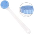 thumbnail image 1 of 14.6x3.2In Exfoliating Shower Brush,Back Exfoliator Scrubber with Long Handle for Home,Blue Silicone Soft Bath Exfoliator Brush for Home，Bathroom, 1 of 6