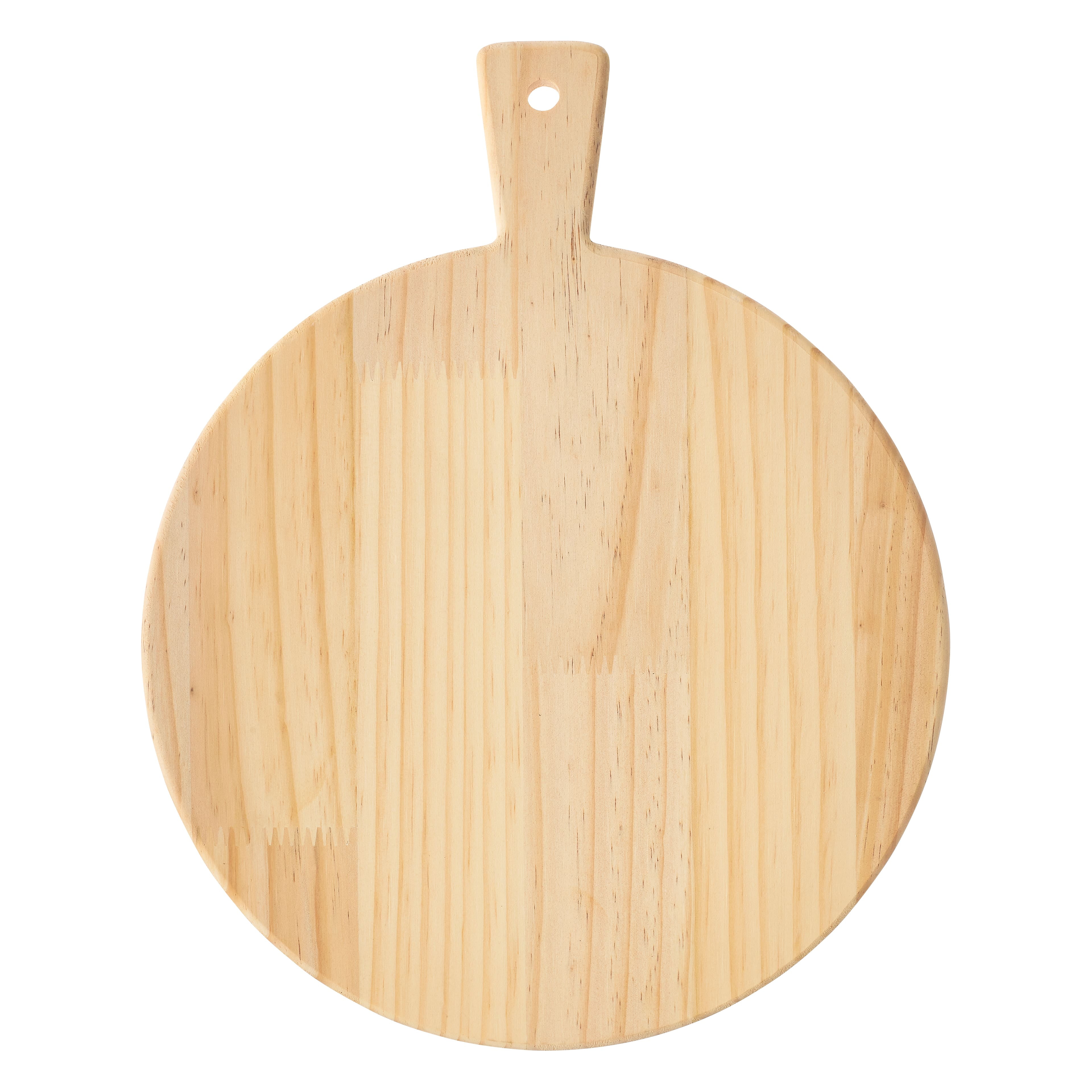 14.7" Unfinished Round Wooden Cutting Board