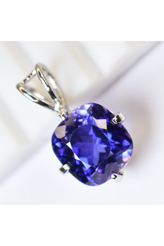 14.75 Ct Ceylon Blue Sapphire 925 Sterling Silver Pendant Natural Certified