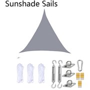 14.76×14.76×14.76ft Sun Shade Sail Triangle Canopy with Hardware Kit– UV Block Outdoor Patio Garden