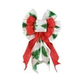 thumbnail image 1 of 14.76Inch Christmas Tree Topper Wreath Bow Large Christmas Bow Tree Topper, Burlap with Polyester Edge Gift Bows for Xmas Ornament Holiday Home Thanksgiving Indoor/Outdoor Decorations, 1 of 6