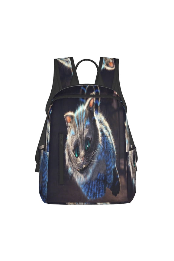 14.7in Alice in Wonden-Lan Backpack Cute Cartoon Lightweight Backpacks Portable Outdoor Laptop Bag