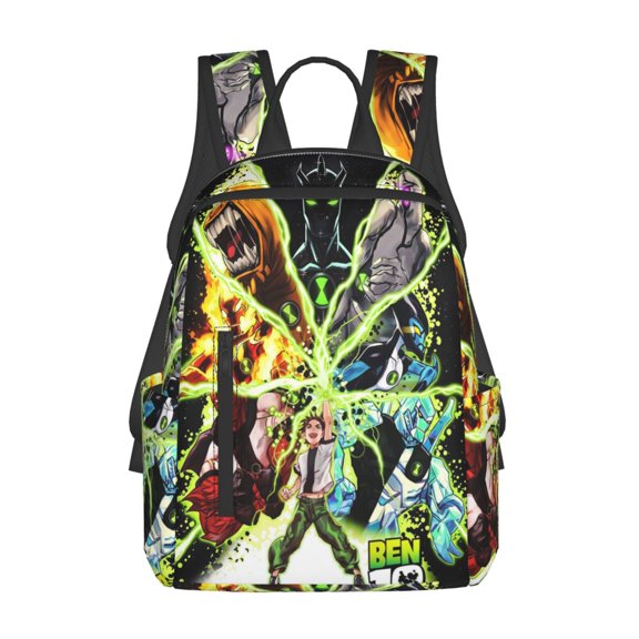 14.7in Ben Ani-me 10 Backpacks Front Pocket Laptop Bag Cartoon Bags Bookbag Daypack Outdoor Travel