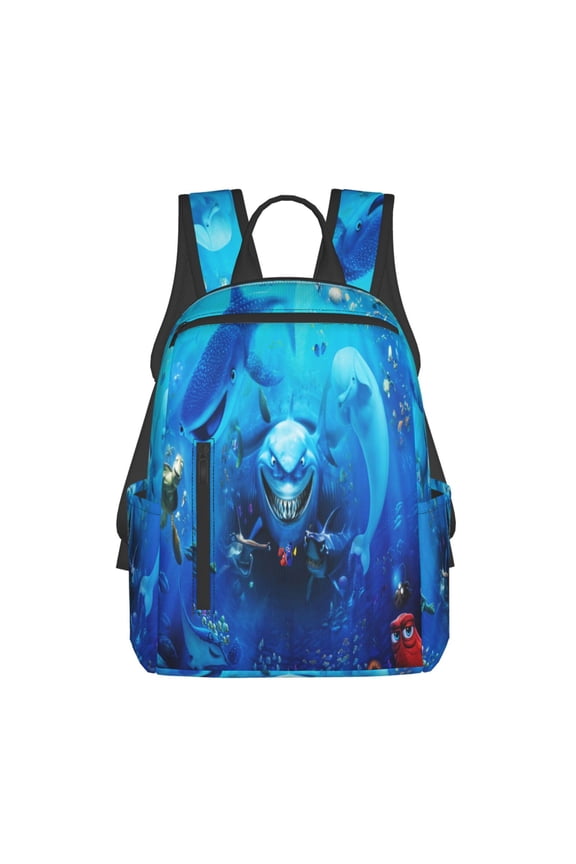 14.7in Finding Nem0 Backpack Cute Cartoon Lightweight Backpacks Portable Outdoor Travel