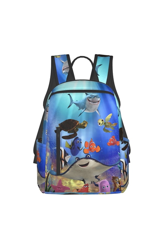 14.7in Finding Nem0 Backpack Cute Cartoon Lightweight Backpacks Portable Outdoor Travel