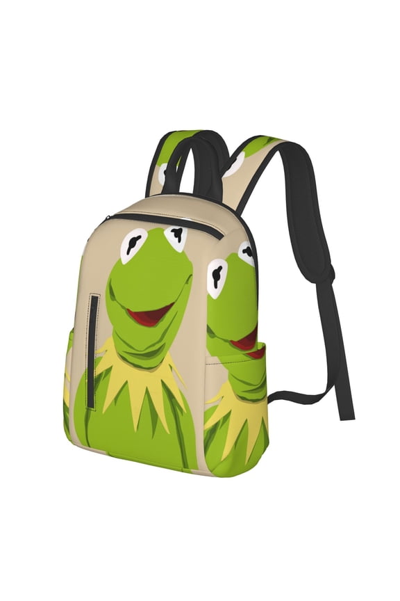 14.7in Ker-Mit The Frog Backpack Lightweight Backpack Large Capacity Portable Outdoor Travel Backpack Laptop Bag
