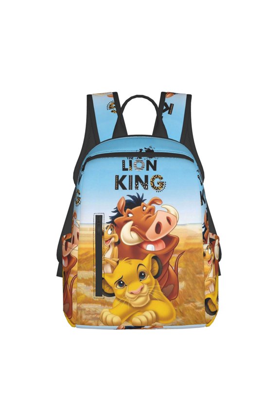 14.7in Lion Kin Backpack Cute Cartoon Lightweight Backpacks Portable Outdoor Laptop Bag