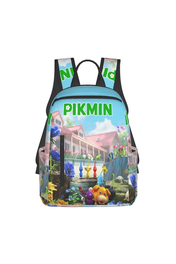 14.7in Pikmin Backpack Cute Cartoon Lightweight Backpacks Portable Outdoor Travel