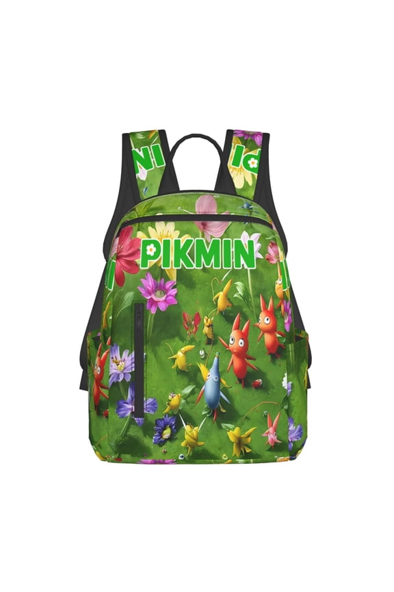 14.7in Pikmin Backpack Cute Cartoon Lightweight Backpacks Portable Outdoor Travel