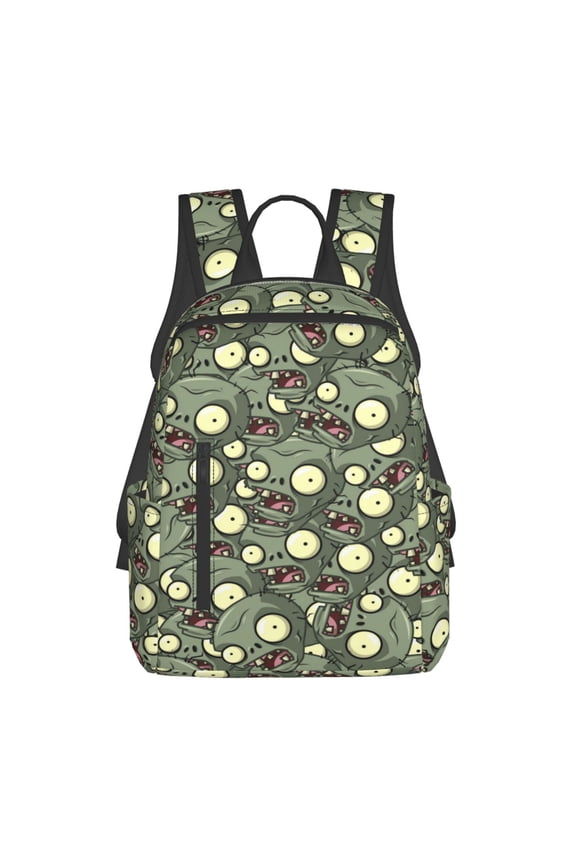 14.7in Plants Vs Zombies Backpack Cute Cartoon Lightweight Backpacks Portable Outdoor Travel