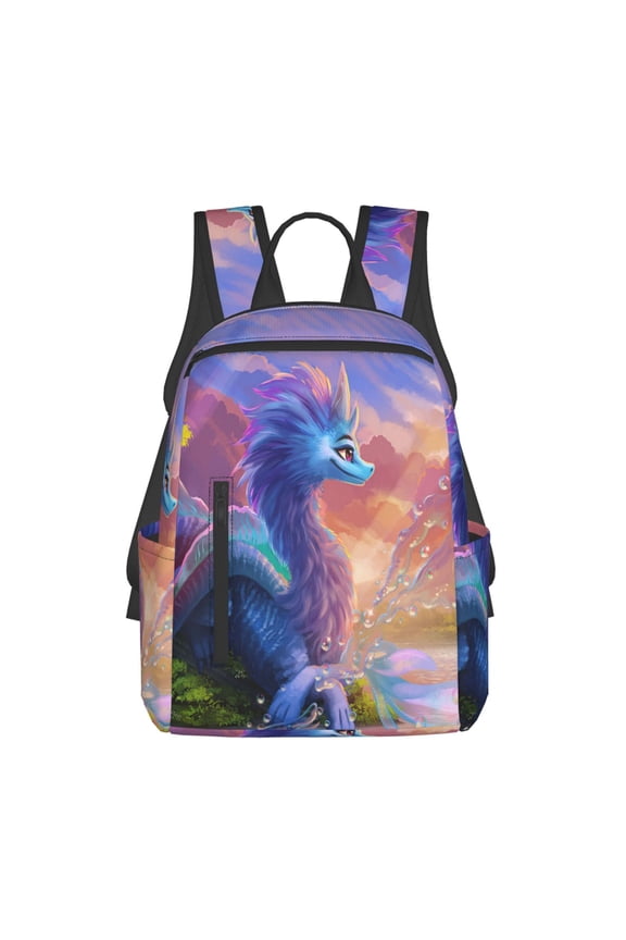 14.7in Raya and Last Drago Backpack Cute Cartoon Lightweight Backpacks Portable Outdoor Travel
