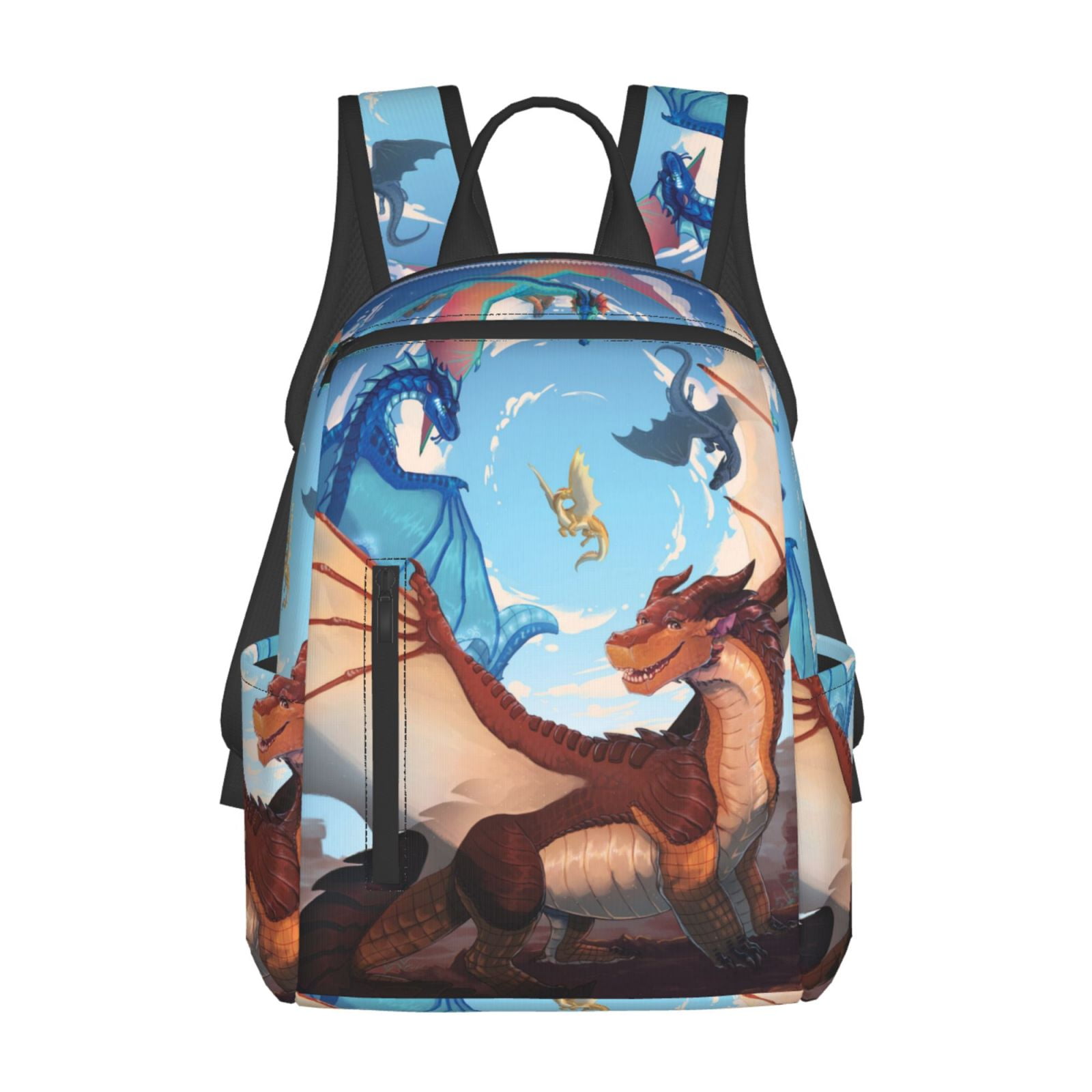 14.7in Wings Dragon Fire Backpack Lightweight Backpack Large Capacity ...