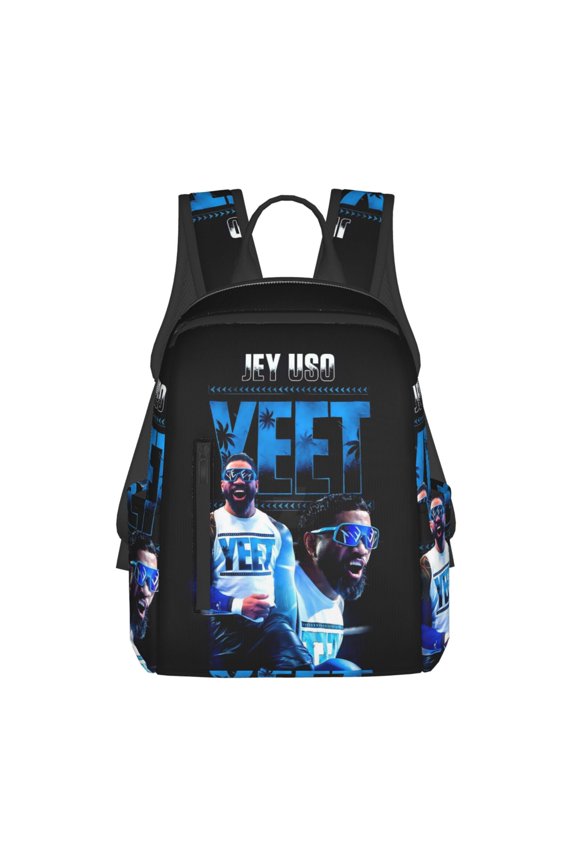 14.7in Wres-tler Jey US-0 Backpacks Front Pocket Laptop Bag Cartoon Bags Bookbag Daypack Outdoor Travel