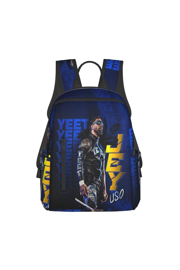 14.7in Wres-tler Jey US-0 Backpacks Front Pocket Laptop Bag Cartoon Bags Bookbag Daypack Outdoor Travel