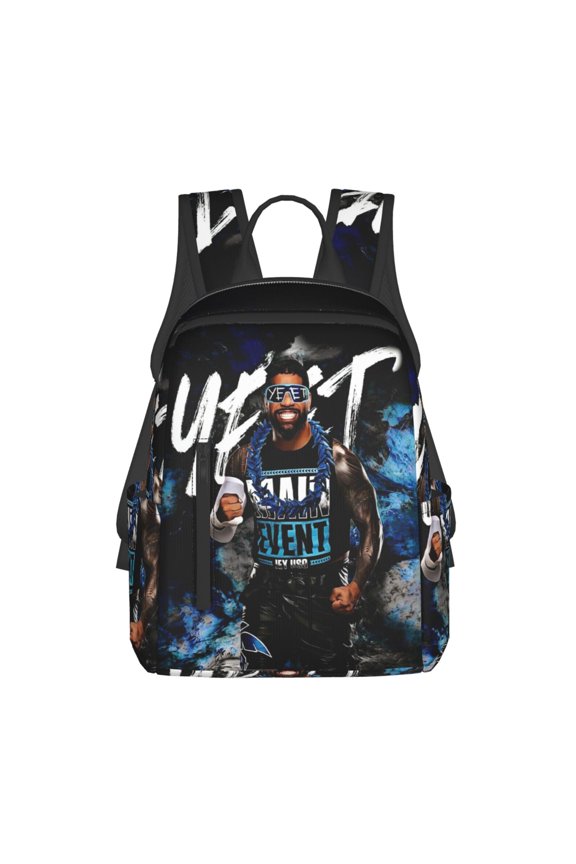 14.7in Wres-tler Jey US-0 Backpacks Front Pocket Laptop Bag Cartoon Bags Bookbag Daypack Outdoor Travel