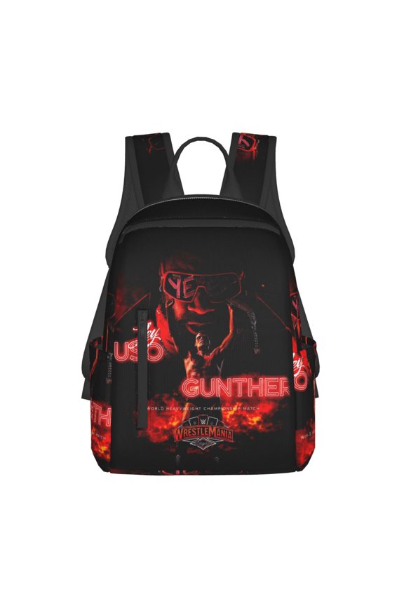 14.7in Wres-tler Jey US-0 Backpacks Front Pocket Laptop Bag Cartoon Bags Bookbag Daypack Outdoor Travel