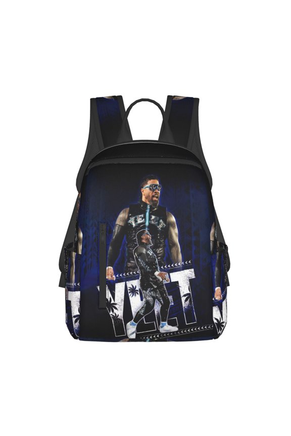 14.7in Wres-tler Jey US-0 Backpacks Front Pocket Laptop Bag Cartoon Bags Bookbag Daypack Outdoor Travel